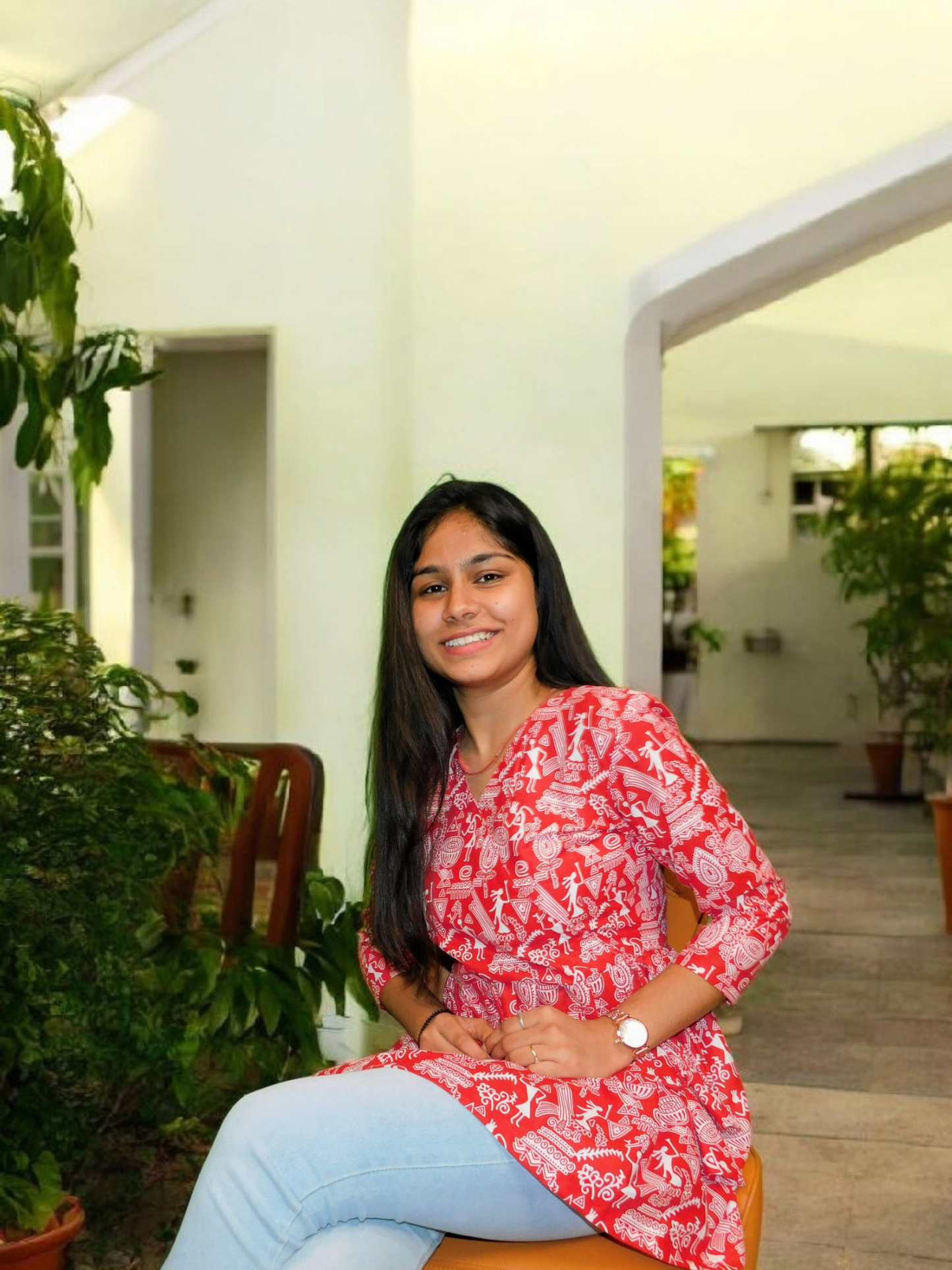 Laal Leela β Warli Art Peplum Kurti