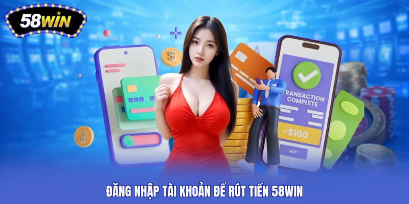 Đăng nhập tài khoản để rút tiền 58WIN