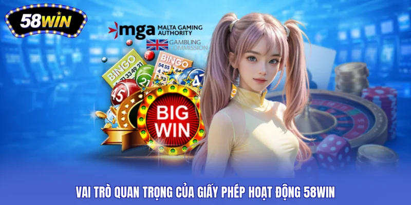 Vai trò quan trọng của giấy phép hoạt động 58WIN